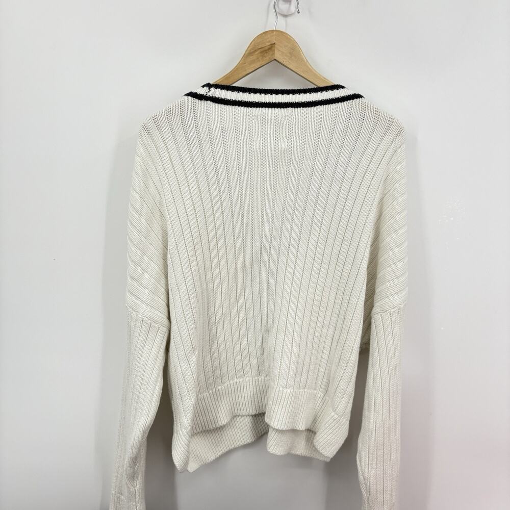 Abercrombie Cardigan Sweater Womens Large Preppy Fisherman Nautical Academia 90s - Picture 8 of 8
